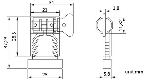 Papilio Twister Sigillum (BTS-PC) - Accory Utilitas Meter Sigilla