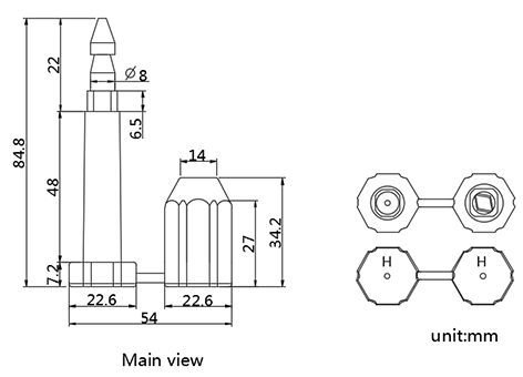 Badbaadada Sare ee Bolt Seal, Shaabada Koonteenarka Tamper - Accory®