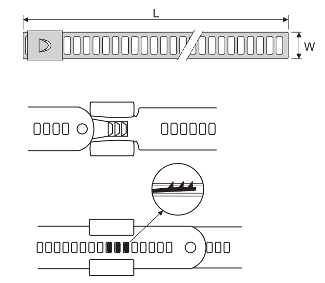 Ladder type Ties Stainless Steel