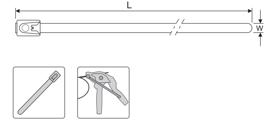 PVC bevonatú Ball Lock kábelkötegelők