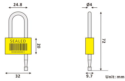 Disposable Security Plastic Padlock Seal – Accory Tamper Evident Padlock Seal